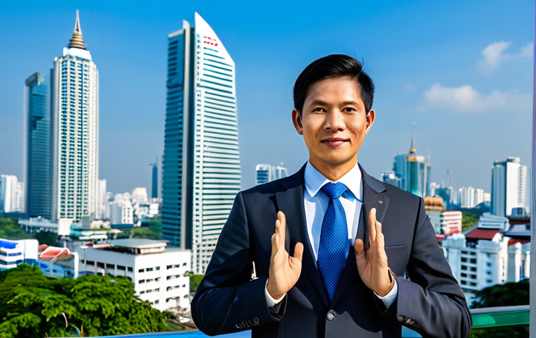 **

"A professional Thai architect, fully clothed in a modest business suit, standing in front of a modern skyscraper in Bangkok. The skyline is visible in the background, with clear skies and vibrant city life. Perfect anatomy, correct proportions, natural pose, well-formed hands, proper finger count, high resolution, professional photography, safe for work, appropriate content, family-friendly, professional."

**