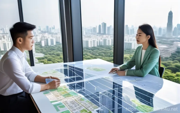 건축기술사와 도시계획 전문가 협업 사례 - **Prompt: "A diverse group of professional Thai architects and urban planners, both male and female,...