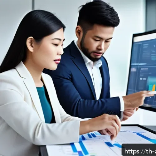 Home 30 건축기술사 실무에서 활용할 수 있는 소프트웨어 - A modern architectural project management office scene with a diverse team of professionals collabor...