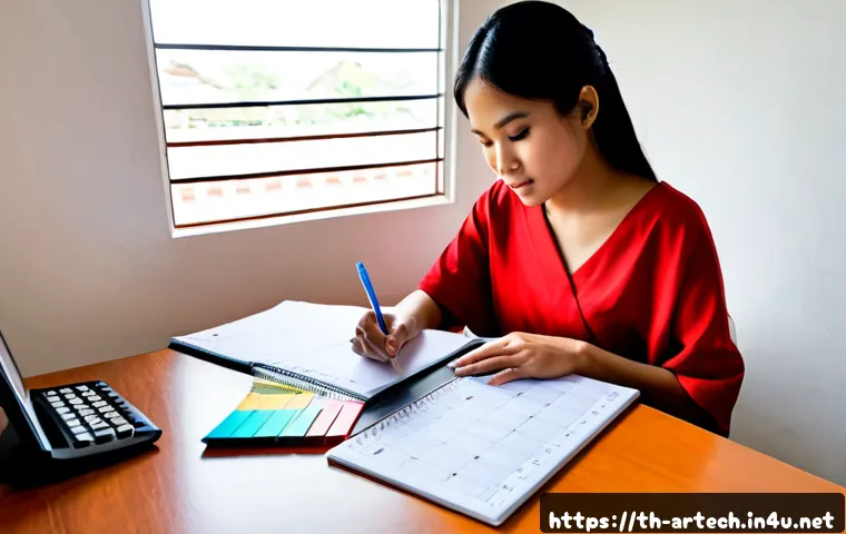 건축기술사 시험 준비를 위한 스케줄 작성법 - Photorealistic Thai architectural engineering professional creating a structured exam-preparation sc...